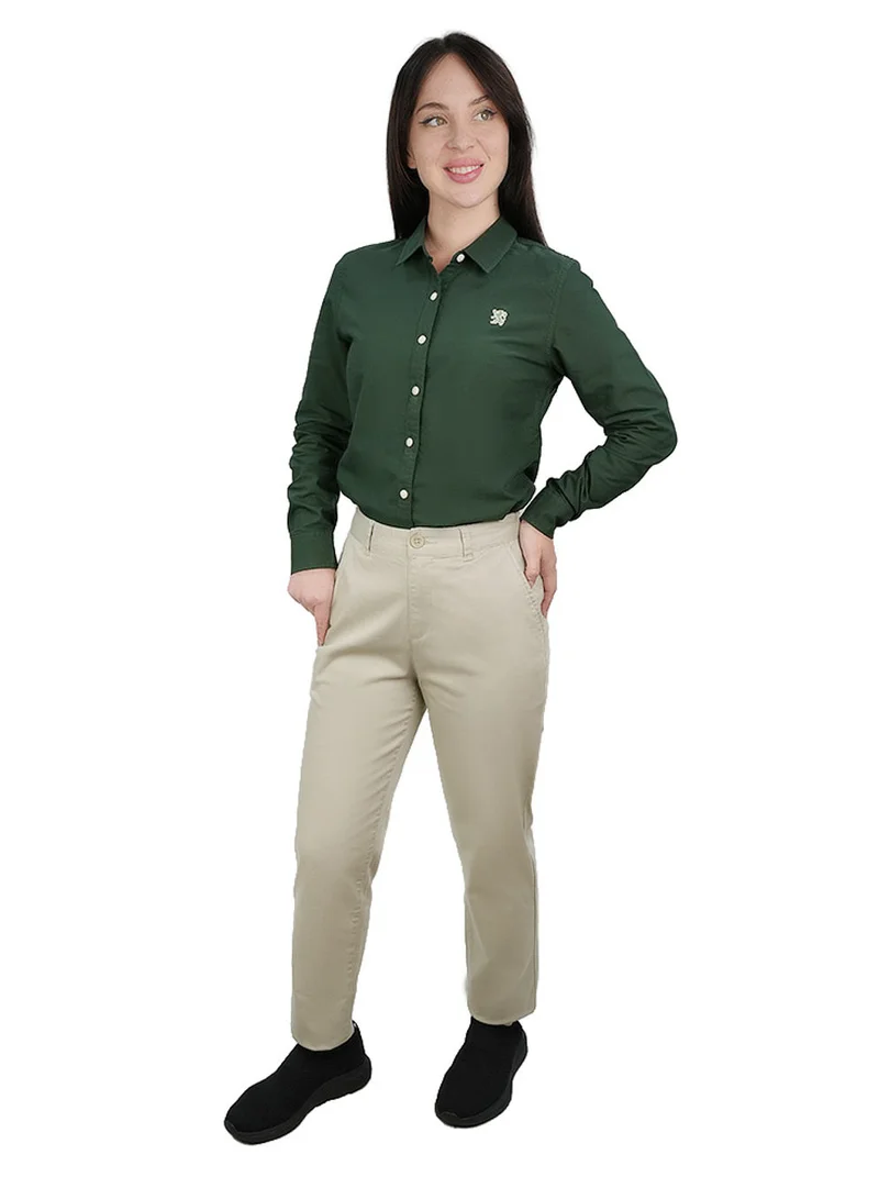 GIORDANO Women’s High-Waist Twill Regular Tapered Fit Pant